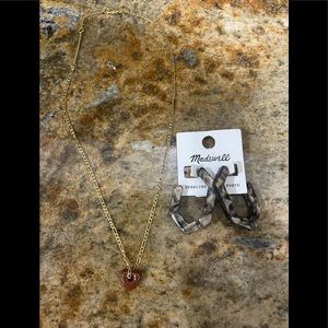 Madewell necklace and earrings